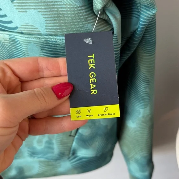 Tek‎ Gear Camo Green Fleece Boys Hoodie NWT - Picture 6 of 7